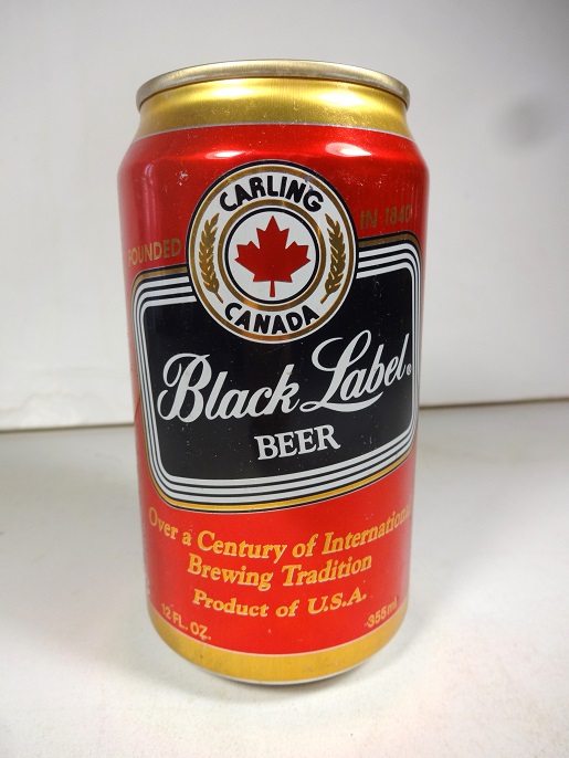 Black Label - red - Heileman - Carling Canada - 'Beer' in white